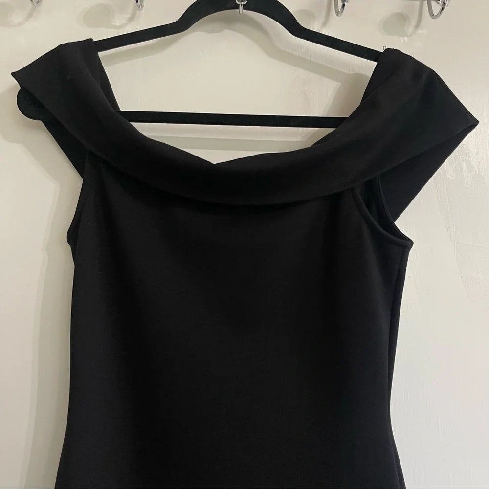GB Women’s Elegant Black Off-Shoulder Dress Size M - Picture 2 of 9